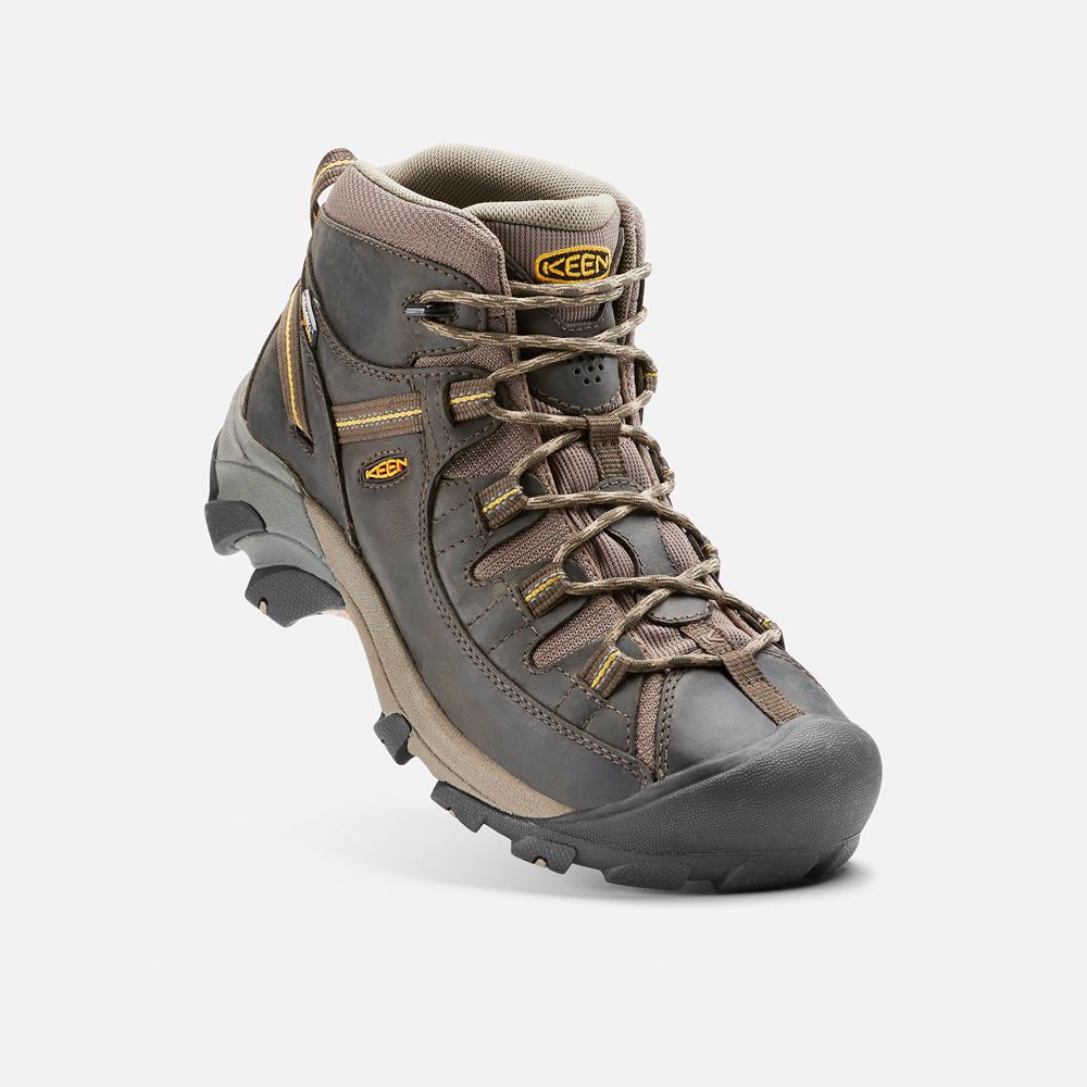 Keen Outdoor Bot Erkek Siyah Kahverengi - Targhee Ii Waterproof Mid - Türkiye ZHXD62590